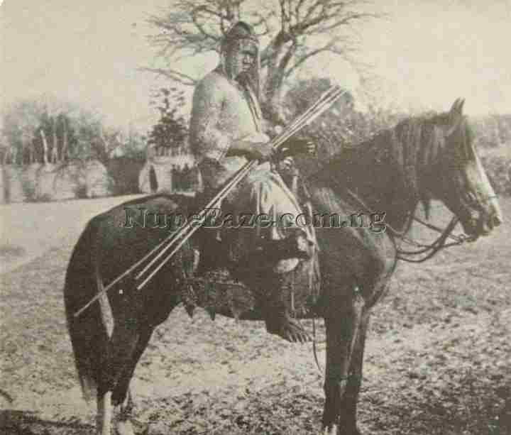 Old Nupe Warrior Man on Horse Back